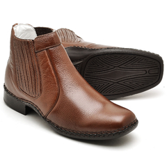 Botina Masculina Couro de Carneiro Linha Conforto Fabricação 100% Artesanal