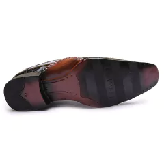 Sapato Social Calvest Em Couro Verniz Preto Texturizado na internet