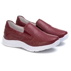 Tênis Feminino Slip On Couro Solado Costurado 33 ao 40 - netpizante