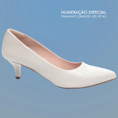 Imagem do Sapato Scarpin Feminino Salto Fino Baixo Numeração Grande Até o 43