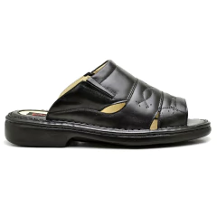 Chinelo Masculino Palmilha Massageadora Couro Legitimo 37 ao 44 - comprar online