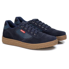 Sapatênis Casual Masculino Camurça Couro - netpizante