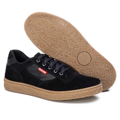 Sapatênis Casual Masculino Camurça Couro