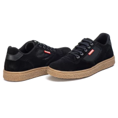 Sapatênis Casual Masculino Camurça Couro - comprar online