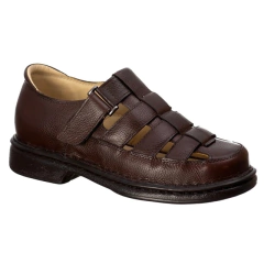 Sandália Masculina Ranster Fechada Confortável Couro de Carneiro Tamanho Especial 45 ao 47 - comprar online