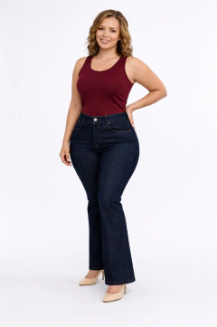 Calça Feminina jeans Flare Feminina Cintura Alta Aion - 2026 - comprar online