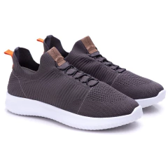 Tênis Masculino Sneaker Ultra Leve Calce Fácil Smoke-Frete Grátis