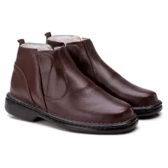 Bota Masculina Cano Curto Couro Floter de Carneiro Linha Conforto Calce Fácil - loja online