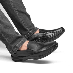 Sapatilha Masculina Linha Conforto San Lorenzo 4021 Couro Legitimo - comprar online
