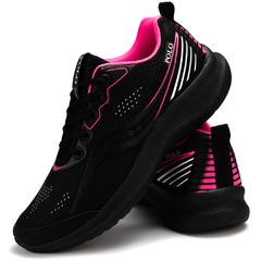 Tênis Polo Running Preto Pink