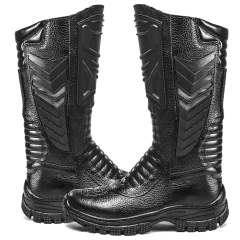 Bota Coturno Cano Alto Motoqueiro Militar Couro Legitimo 37 ao 45