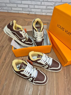 Tênis Moda Lv Trainer Light Sneaker Marrom do 38 ao 43 - netpizante