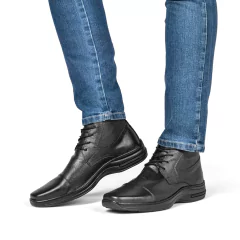 Bota masculina Linha Conforto em Couro 33 ao 46 - netpizante