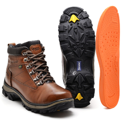 Bota Adventure Couro Legitimo Solado Costurado Alta Durabilidade