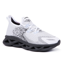 Tênis Masculino Ascension Nuvem Esporte Caminhada Corrida - Preto+Branco - netpizante