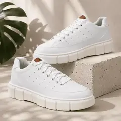 Sapatênis Sneaker Masculino Sola Alta Oversized em Couro Ecológico 37 ao 44 na internet