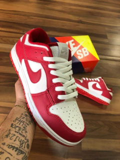 Imagem do Tênis Dunk Branco/vermelho Dois pares de cadarço 34 ao 43