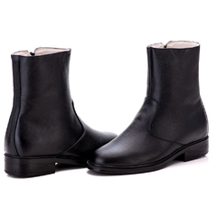 Bota Social Masculina em Couro Legítimo Marrom Cano Médio Uso Casual Preço de Fábrica - comprar online
