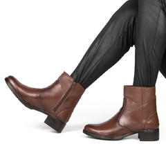 Bota Feminina Montaria Cano Curto Via-Slz Casual - netpizante