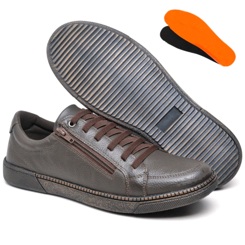 Sapatênis Bugatti Couro Legitimo Solado Costurado