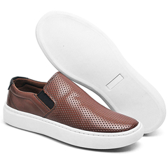 Sapatênis Slip On Masculino Confortop Caramelo- A preço de Fabrica - netpizante