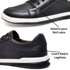 Sapatênis Masculino Cft Modelo Calce Fácil Couro Nobre na internet