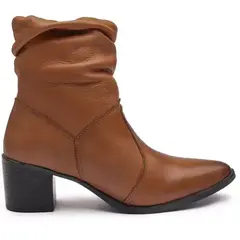 Bota Feminina Cano Médio Sanfonado Via Jully Couro Legitimo 34 ao 40 - comprar online
