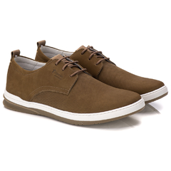 Sapatênis Oxford Masculino Via Ranster Couro Nobre Casual - netpizante