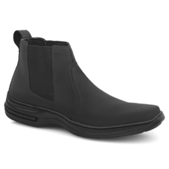 Botina Masculina Conforto Solado Costurado Couro Nobuck - loja online
