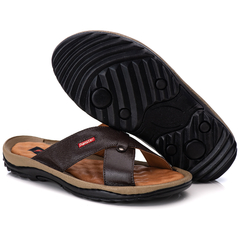 Chinelo Via Ranster Masculino Com Palmilha Massageadora em Couro Legitimo - comprar online