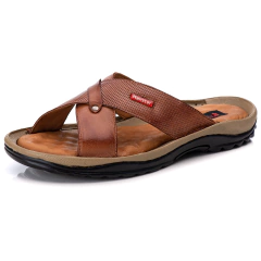 Chinelo Via Ranster Masculino Com Palmilha Massageadora em Couro Legitimo na internet