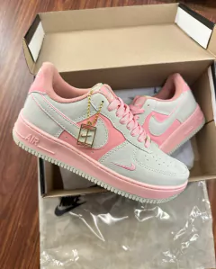 Tênis Moda Air force lady Premium Branco Rosa - netpizante
