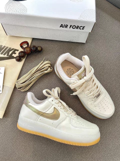 Tênis Feminino Air Force F1 Linha luxo 34 ao 39 - Off Ouro - netpizante