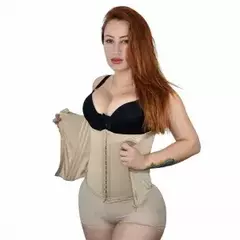 Cinta Dupla Zíper Modeladora Faixa Abdominal 12 Barbatanas - comprar online