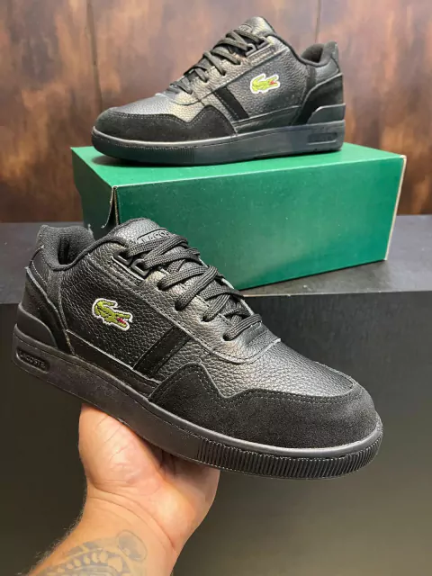 Tênis Masculino Modelo Lacoste T-Clip Solado Casual -Frete Grátis por Região