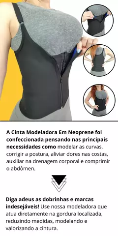 Cinta Modeladora Em Neoprene Com Fecho Duplo na internet