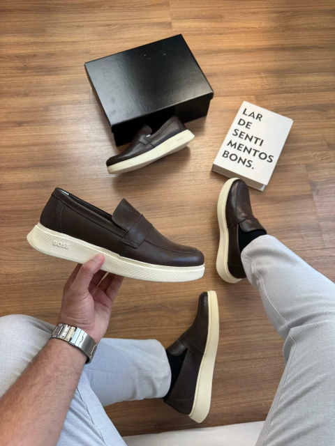 Novo Sapato Mocassim Moda Boss Couro Legítimo 38 ao 43