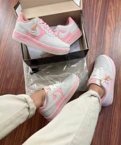 Tênis Moda Air force lady Premium Branco Rosa na internet