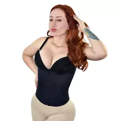 Cinta Modeladora Feminina Com Bojo E Zíper 12 Barbatanas - loja online