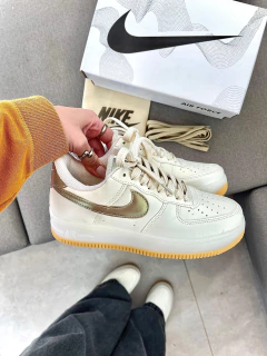 Tênis Feminino Air Force F1 Linha luxo 34 ao 39 - Off Ouro - loja online