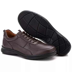 Sapato Social Comfort Masculino Em Couro Solado Casual