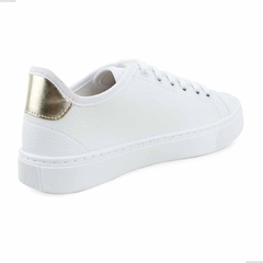Tênis Feminino Casual La Faire Linha V -Branco Ouro - loja online