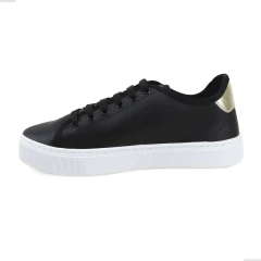 Tênis Feminino Casual La Faire Linha V -Preto Ouro - loja online