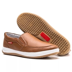 Sapatênis Slip On Masculino Couro Legitimo 37 ao 44 Caramelo