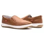 Sapatênis Slip On Masculino Couro Legitimo 37 ao 44 Caramelo - comprar online