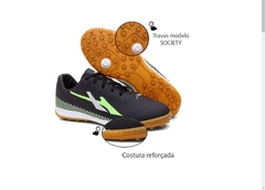 Chuteira Society Masculina Grama Sintética Solado Costurado
