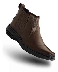 Bota Masculina Conforto Couro Legitimo Solado Costurado 33 ao 46 Não Descola - netpizante