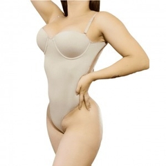 Body Alta Compressão Modelador Fio C/ Bojo
