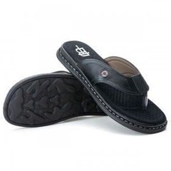 Sandália Masculina Modelo Dedo Tlb Couro Original 35 ao 46 - Preto