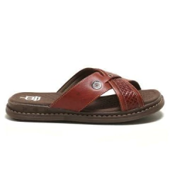 Chinelo Masculino Tlb Couro Original 35 ao 46 Pinhão - netpizante